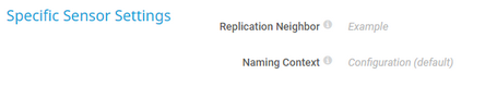Specific Sensor Settings Specific Sensor Settings